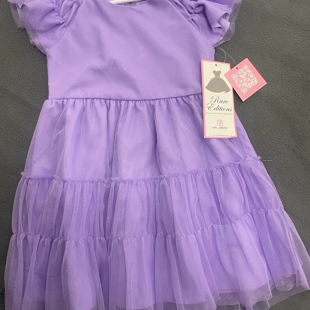 Rare Editions Lavender Tulle Dress - Picture 4 of 6